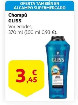 Alcampo GLISS Champú oferta