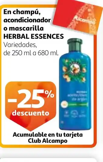 Alcampo En champú, acondicionador o mascarilla oferta