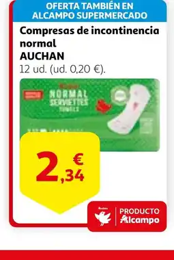 Alcampo AUCHAN Compresas de incontinencia normal oferta