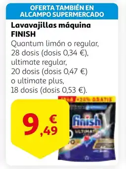 Alcampo FINISH Lavavajillas máquina oferta