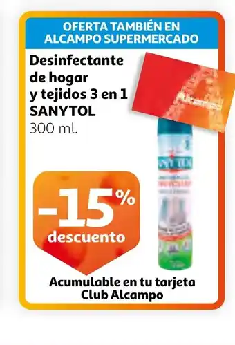 Alcampo Desinfectante de hogar y tejidos 3 en 1 oferta