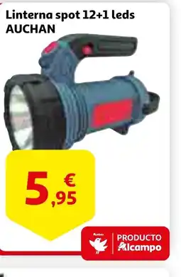 Alcampo AUCHAN Linterna spot 12+1 leds oferta