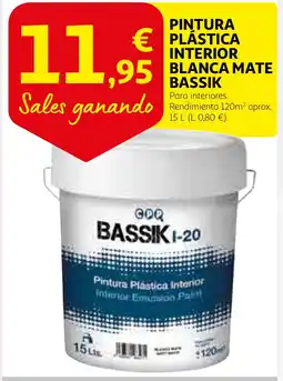 Alcampo Pintura plástica interior blanca mate oferta