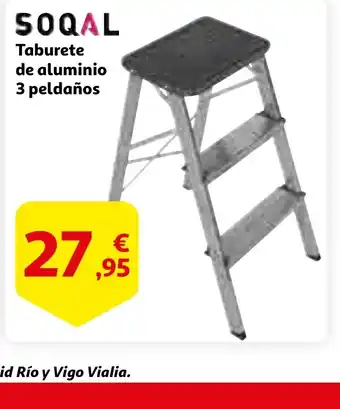 Alcampo Taburete de aluminio 3 peldaños oferta