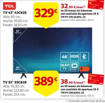 Alcampo TCL TV 55" 55C61B oferta