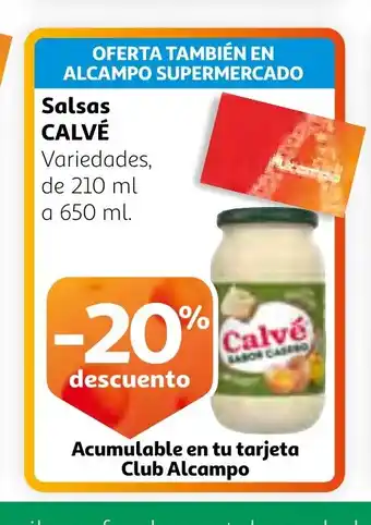 Alcampo CALVÉ Salsas oferta