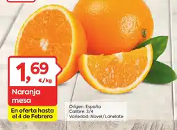 Suma Supermercados Naranja mesa oferta