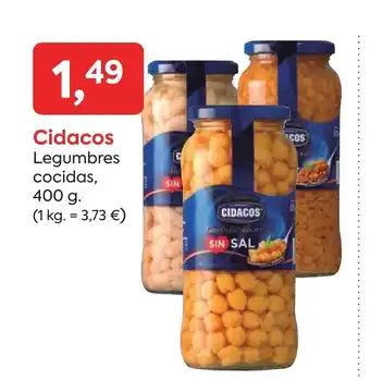 Suma Supermercados CIDACOS Legumbres cocidas oferta