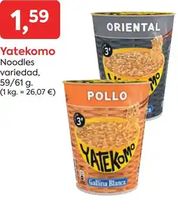 Suma Supermercados YATEKOMO Noodles variedad oferta