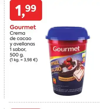 Suma Supermercados GOURMET Crema de cacao y avellanas 1 sabor oferta