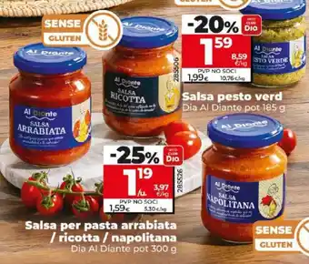 Dia Salsa per pasta arrabiata / ricotta / napolitana oferta