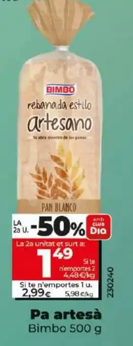 Dia Pa artesà oferta