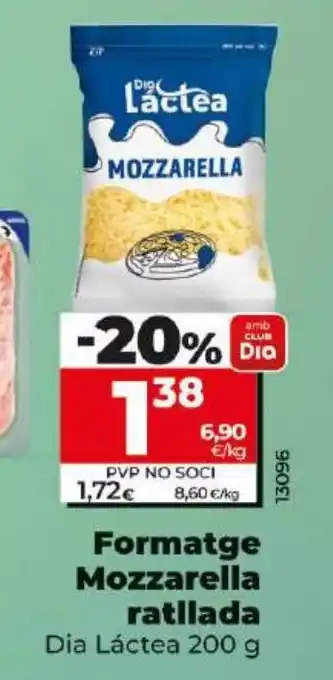 Dia Formatge Mozzarella ratllada oferta