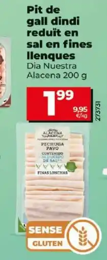 Dia Pit de gall dindi reduït en sal en fines llenques oferta