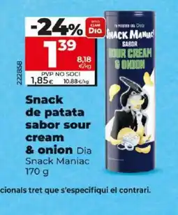 Dia Snack de patata sabor sour cream & onion oferta