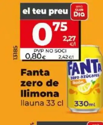 Dia FANTA zero de llimona oferta