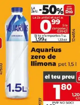 Dia Aquarius zero de llimona oferta