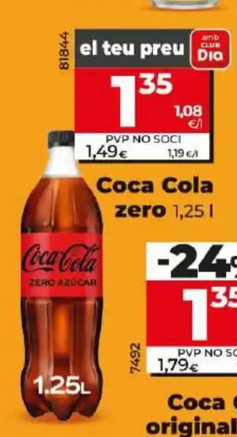 Dia COCA COLA zero oferta