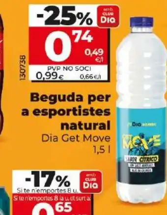 Dia Beguda per a esportistes natural oferta