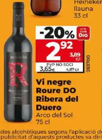 Dia Vi negre Roure DO Ribera del Duero oferta