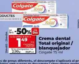 Dia Crema dental Total original / blanquejador oferta