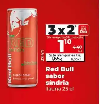 Dia RED BULL sabor síndria oferta