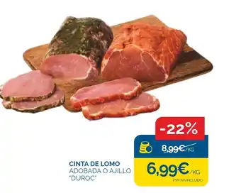 Cash Ecofamilia Cinta de lomo adobada o ajillo duroc oferta