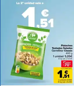 Carrefour Pistachos Tostados Salados Carrefour Classic oferta