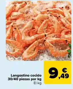 Carrefour Langostino cocido 30/40 piezas oferta