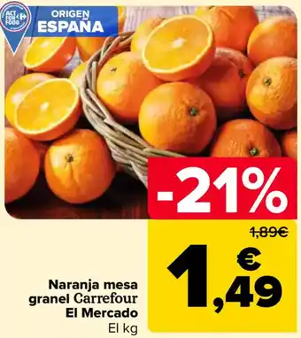 Carrefour Naranja mesa granel Carrefour oferta