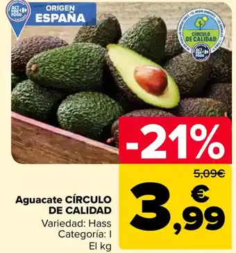 Carrefour Aguacate círculo de calidad oferta