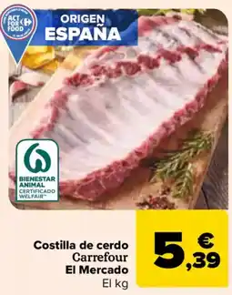 Carrefour Costilla de cerdo Carrefour El Mercado oferta