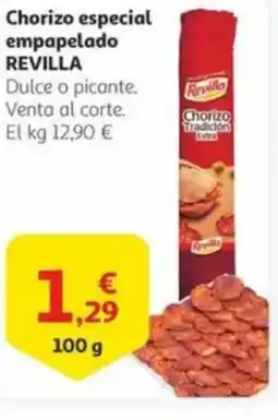 Alcampo Chorizo especial empapelado REVILLA oferta