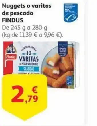 Alcampo Nuggets o varitas de pescado FINDUS oferta