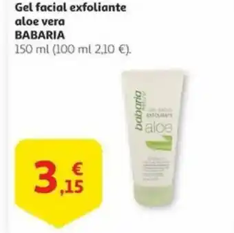 Alcampo Gel facial exfoliante aloe vera BABARIA oferta