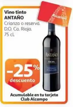 Alcampo Vino tinto antaño oferta