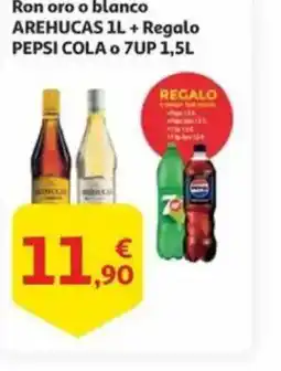 Alcampo Ron oro o blanco arehucas 1l + regalo pepsi cola o 7up oferta