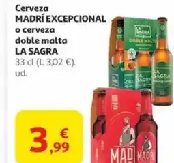 Alcampo MADRÍ EXCEPCIONAL o cerveza doble malta oferta