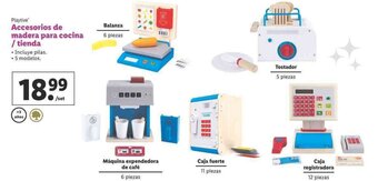 Lidl Playtive Accesorios de Madera Para Cocina/Tienda oferta