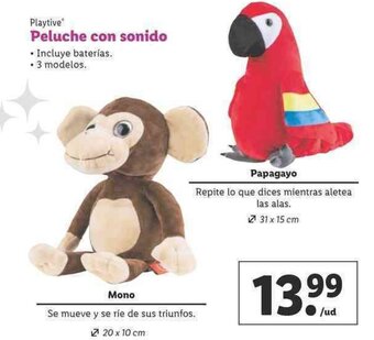 Lidl Playtive Peluche con Sonido oferta