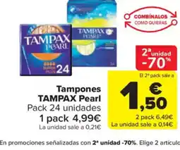 Carrefour Market TAMPAX Tampones Pearl oferta