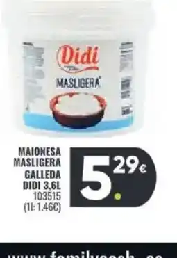 Family Cash DIDI Maionesa masligera galleda oferta