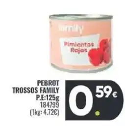 Family Cash FAMILY Pebrot trossos oferta