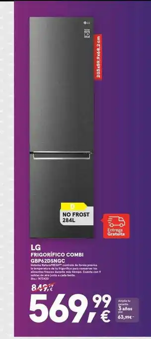 Worten Lg Frigorífico Combo Gbp62dsngc oferta
