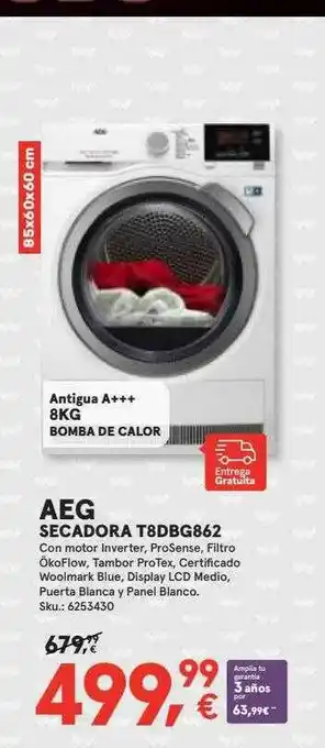 Worten Aeg Secadora T8dbg862 oferta
