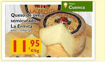 Supermercados La Despensa Queso De Oveja Semicurado La Ermita oferta