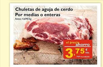 Supermercados La Despensa Chuletas De Aguja De Cerdo Por Medias O Enteras oferta