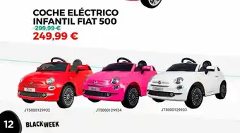 Juguetoon Coche Eléctrico Infantil Fiat 500 oferta