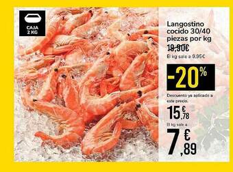 Carrefour Market Langostino Cocido 30 40 Piezas Por Kg oferta