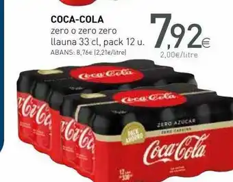 Condis Coca-cola Zero O Zero Zero 33cl 12u oferta